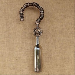 Retro American Village Creative Industry Wind Designer vesipullon seinävalaisin seinä vaaleanharmaa