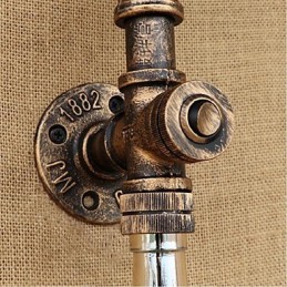 Retro American Village Creative Industry Wind Designer vesipullon seinävalaisin seinä vaaleanharmaa