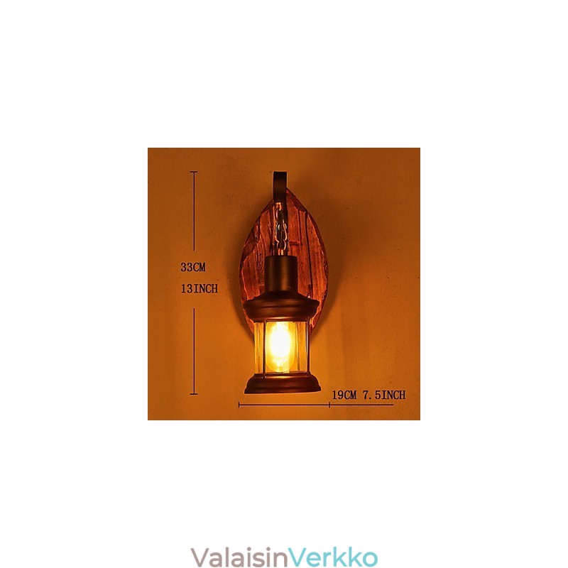 Single Head Industrial Vintage Retro puinen metallimaalaus värillinen seinävalaisin kotihotellin käytävälle Koristele seinävalo