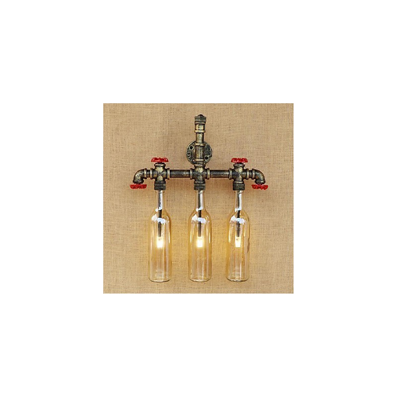 Retro Industrial tuulikytkin Vesipullon seinävalaisin Seinävalaisin Oranssi