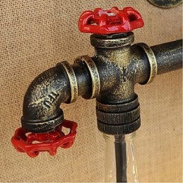 Retro Industrial tuulikytkin Vesipullon seinävalaisin Seinävalaisin Oranssi