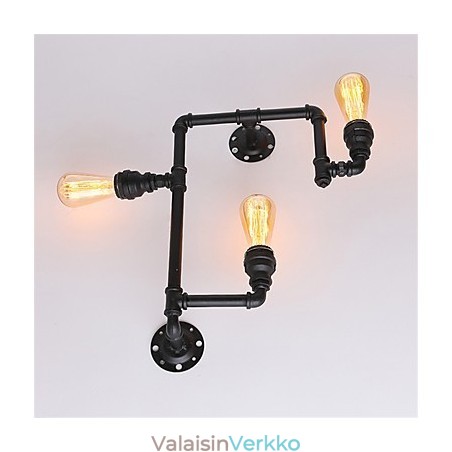 Vintage Industrial Pipe Seinävalot Mustat Creative Lights Ravintola Kahvila Baari Sisustusvalaistus 3 vaalealla maalatulla viimeistelyllä Vintage Industrial Pipe Seinävalot Mustat Creative Lights Ravintola Kahvila Baari Sisustusvalaistus 3 vaalealla maalatulla viimeistelyllä