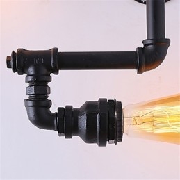 Vintage Industrial Pipe Seinävalot Mustat Creative Lights Ravintola Kahvila Baari Sisustusvalaistus 3 vaalealla maalatulla viimeistelyllä