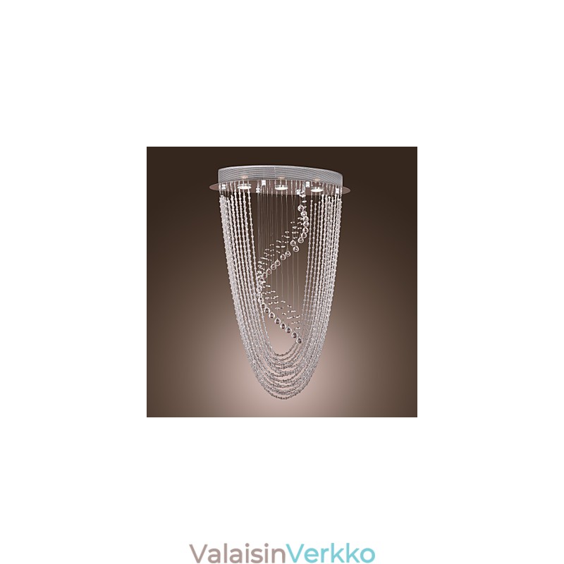 Moderni nykyaikainen Crystal Chrome kattokruunu uppoteline
