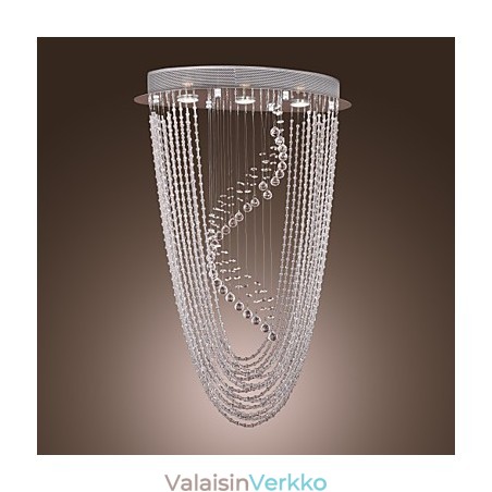 Moderni nykyaikainen Crystal Chrome kattokruunu uppoteline Moderni nykyaikainen Crystal Chrome kattokruunu uppoteline