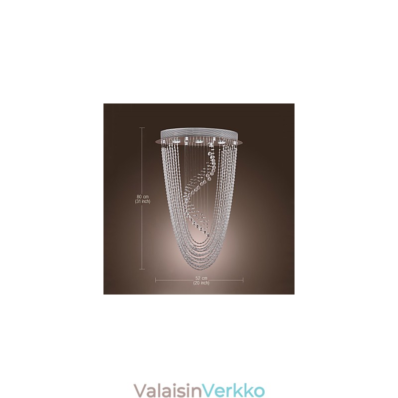 Moderni nykyaikainen Crystal Chrome kattokruunu uppoteline