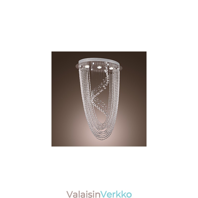 Moderni nykyaikainen Crystal Chrome kattokruunu uppoteline