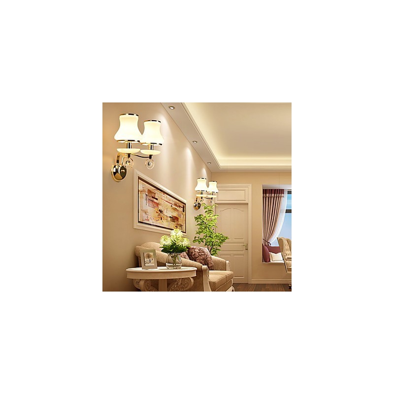 Moderni ja nykyaikainen galvanoitu ominaisuus Crystal Ambient Light -seinävalaisimille