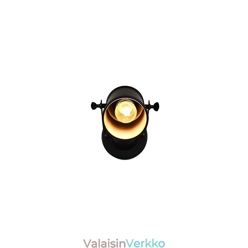 Maalattu teräs seinävalaisin tyhmä musta amerikkalainen kahvikoristelu Retro seinävalo valomiekka lamppu seinälle