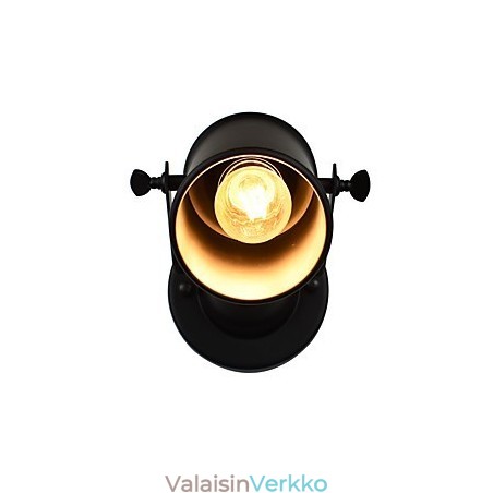 Maalattu teräs seinävalaisin tyhmä musta amerikkalainen kahvikoristelu Retro seinävalo valomiekka lamppu seinälle