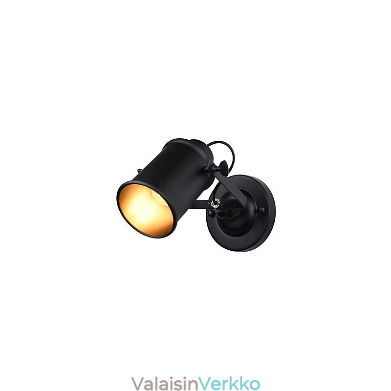 Maalattu teräs seinävalaisin tyhmä musta amerikkalainen kahvikoristelu Retro seinävalo valomiekka lamppu seinälle