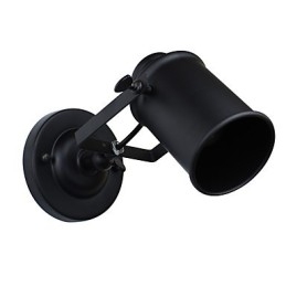 Maalattu teräs seinävalaisin tyhmä musta amerikkalainen kahvikoristelu Retro seinävalo valomiekka lamppu seinälle