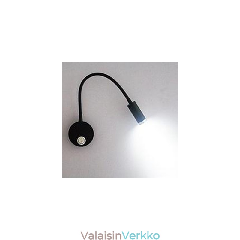 Letkun sängyn pään seinävalaisin valaisee valon lukulampun