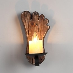 Single Head Industrial Vintage Retro puinen metallimaalaus värillinen seinävalaisin kotihotellin käytävälle Koristele seinävalo