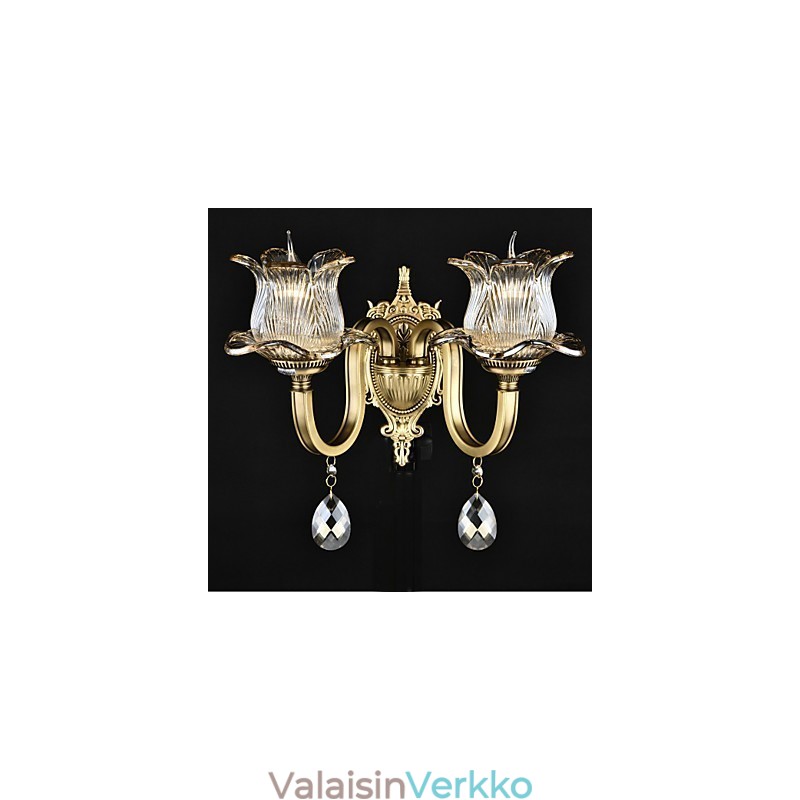 Rustic Lodge Brass -ominaisuus mini-tyyliselle seinävalaisimille