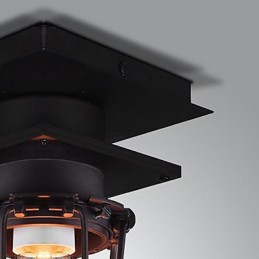 Retro taottu seinävalaisin yksipäinen antiikki muistuttava lamppu Loft American Iron Vintage pieni häkki kattolamppu
