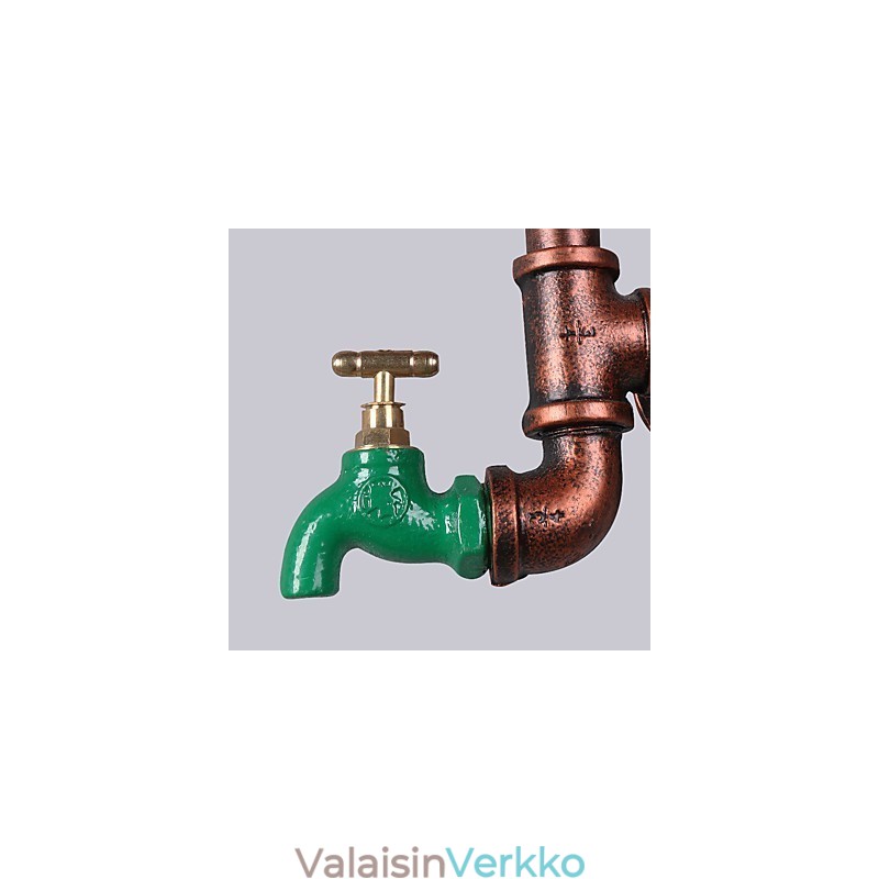 Vintage Industrial Pipe Seinävalot Puu Vaihteen muoto Luovat kääntyvät valot Ravintola Kahvila Baari Sisustusvalaistus