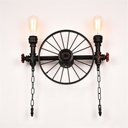 Vintage Industrial Pipe Seinävalot Creative Lights Ravintola Kahvila Baari Sisustusvalaistus 2 vaalealla maalatulla viimeistelyllä