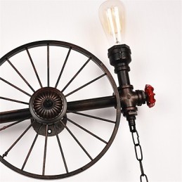 Vintage Industrial Pipe Seinävalot Creative Lights Ravintola Kahvila Baari Sisustusvalaistus 2 vaalealla maalatulla viimeistelyllä