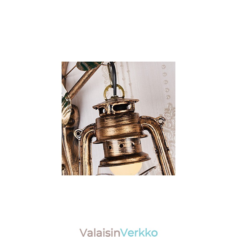 Maalaismainen lodge-maalausominaisuus minityyliselle uplight-seinävalaisimille