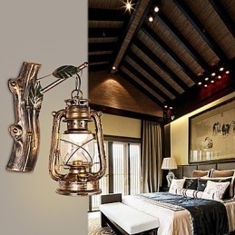 Maalaismainen lodge-maalausominaisuus minityyliselle uplight-seinävalaisimille