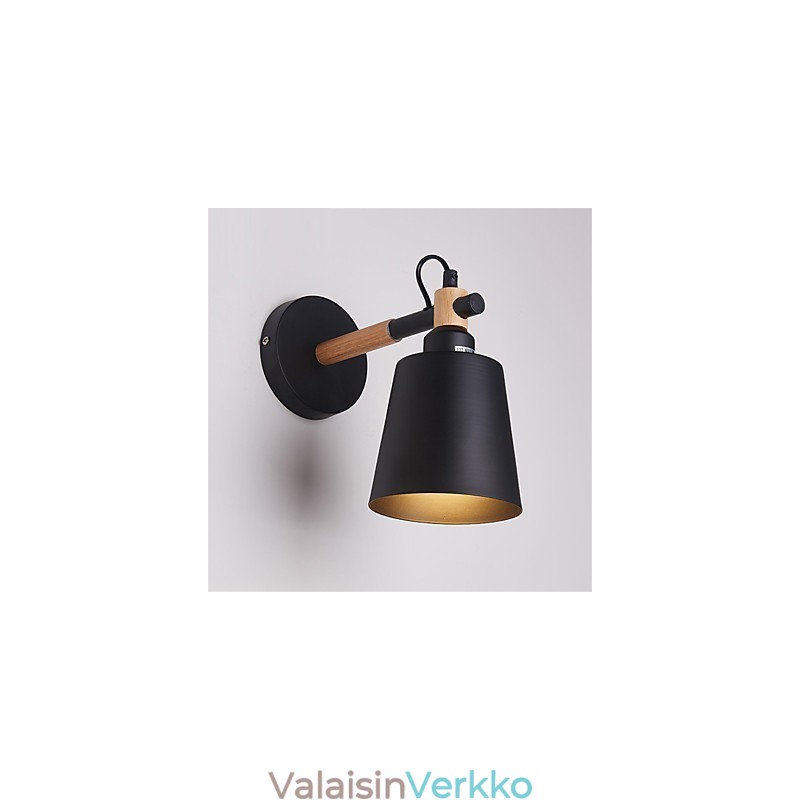 Vintage Puu Art Deco Metalli Maalaismainen seinävalaisin Olohuone Ruokailuhuone Eteinen Seinävalaisin Musta Valkoinen Valinnainen