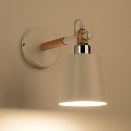 Vintage Puu Art Deco Metalli Maalaismainen seinävalaisin Olohuone Ruokailuhuone Eteinen Seinävalaisin Musta Valkoinen Valinnainen