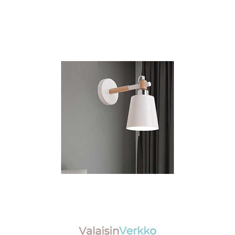 Vintage Puu Art Deco Metalli Maalaismainen seinävalaisin Olohuone Ruokailuhuone Eteinen Seinävalaisin Musta Valkoinen Valinnainen
