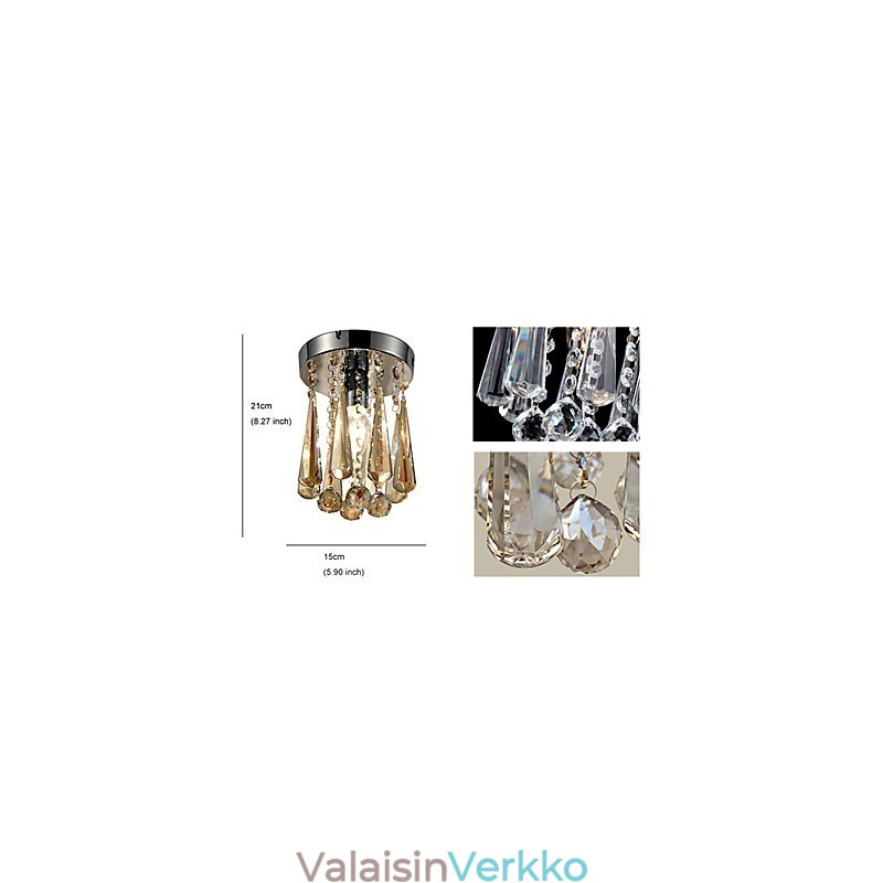Moderni nykyaikainen Crystal Flush Mount autotalli