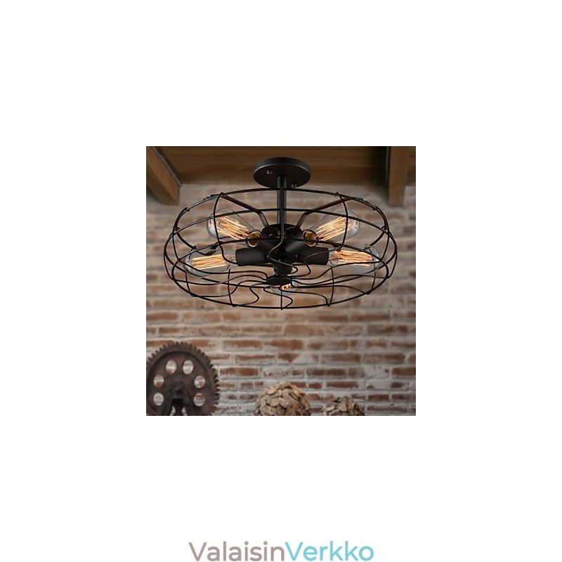 American Country Industrial Designer -valaisin Henkilökohtainen lamppu Eurooppalaiset retrotuuletinlamput