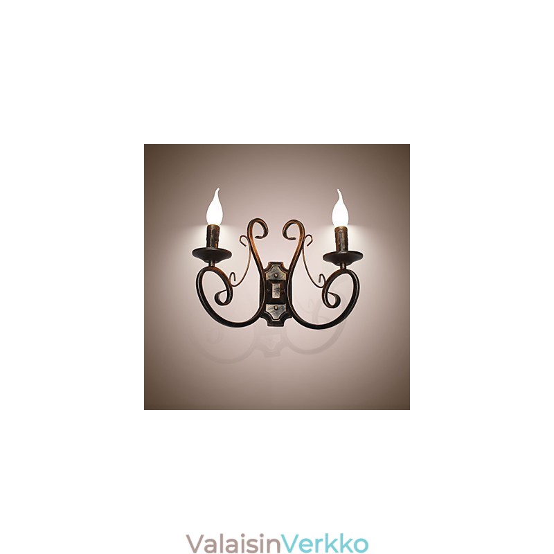 Uusi Retro Attic American Style Retro Seinävalaisin Makuuhuoneen Valaisin Seinävalaisin Kynttilälamppu