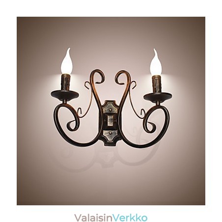 Uusi Retro Attic American Style Retro Seinävalaisin Makuuhuoneen Valaisin Seinävalaisin Kynttilälamppu