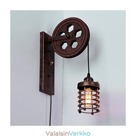 Teollinen retrorautainen seinävalaisin Creative Personality Lift Pulley -seinävalaisin Teollinen retrorautainen seinävalaisin Creative Personality Lift Pulley -seinävalaisin