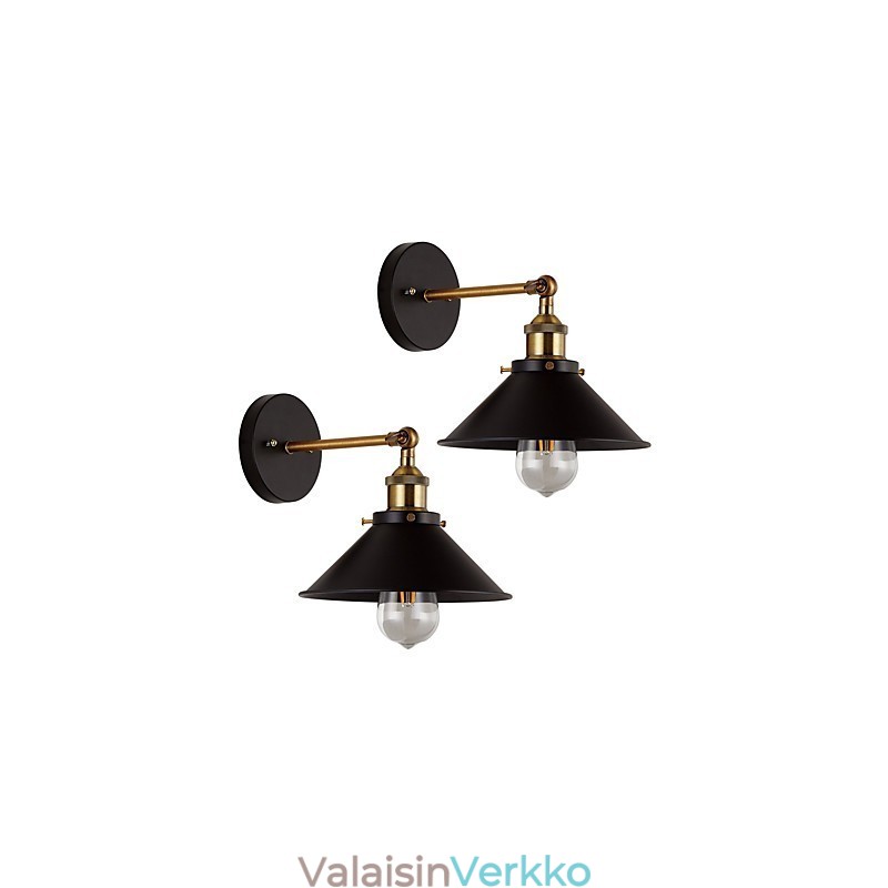 2 kpl metalliset seinävalaisimet teollisuusseinävalaisin Vintage Edison Simplicity -lamppu Cafe Club Bar -valaistukseen