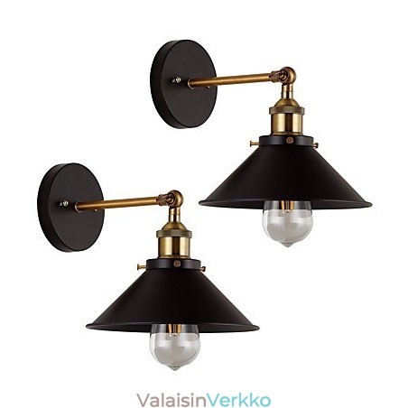 2 kpl metalliset seinävalaisimet teollisuusseinävalaisin Vintage Edison Simplicity -lamppu Cafe Club Bar -valaistukseen 2 kpl metalliset seinävalaisimet teollisuusseinävalaisin Vintage Edison Simplicity -lamppu Cafe Club Bar -valaistukseen