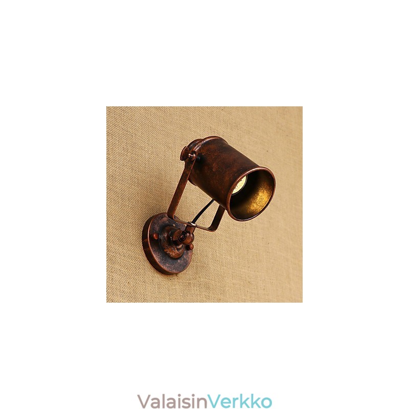 Maalattu teräs seinävalaisin tyhmä musta amerikkalainen kahvikoristelu Retro seinävalo valomiekka lamppu seinälle