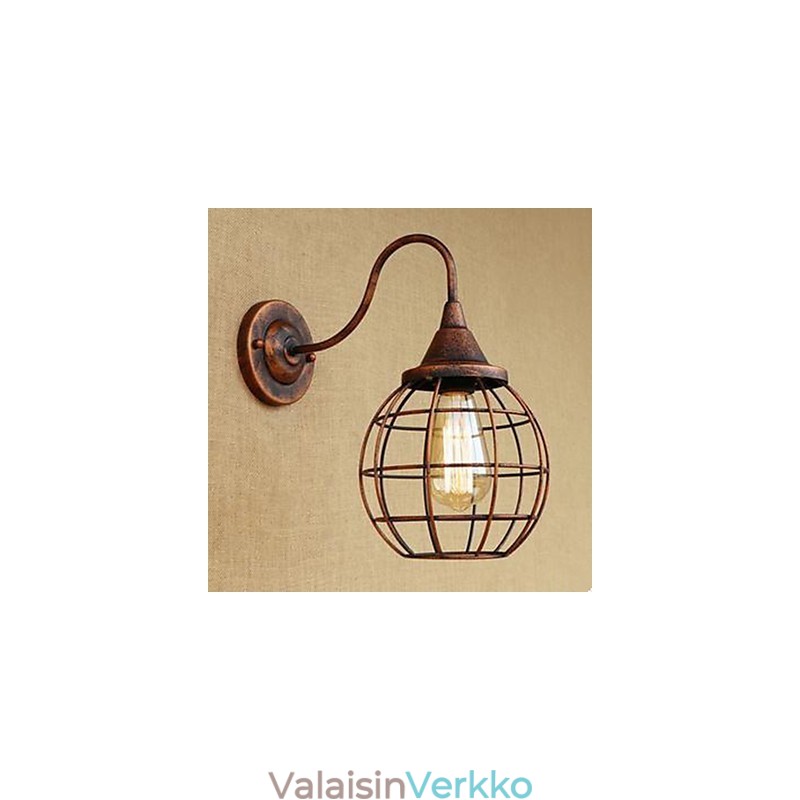 Iron Art RETRO Rust Color Study lOlohuoneen sängyn vieressä oleva amerikkalainen seinävalaisin