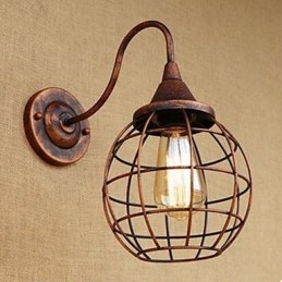 Iron Art RETRO Rust Color Study lOlohuoneen sängyn vieressä oleva amerikkalainen seinävalaisin