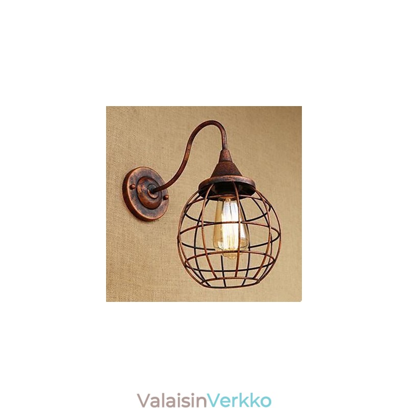 Iron Art RETRO Rust Color Study lOlohuoneen sängyn vieressä oleva amerikkalainen seinävalaisin