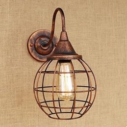 Iron Art RETRO Rust Color Study lOlohuoneen sängyn vieressä oleva amerikkalainen seinävalaisin