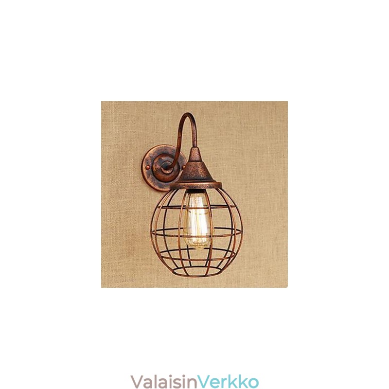 Iron Art RETRO Rust Color Study lOlohuoneen sängyn vieressä oleva amerikkalainen seinävalaisin