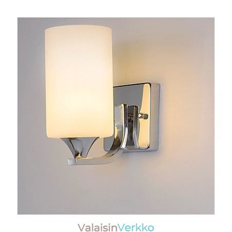 Metallinen moderni nykyaikainen uppoasennettava ja kattoon tarkoitettu hugger-valo, jossa on seinävalaisimet