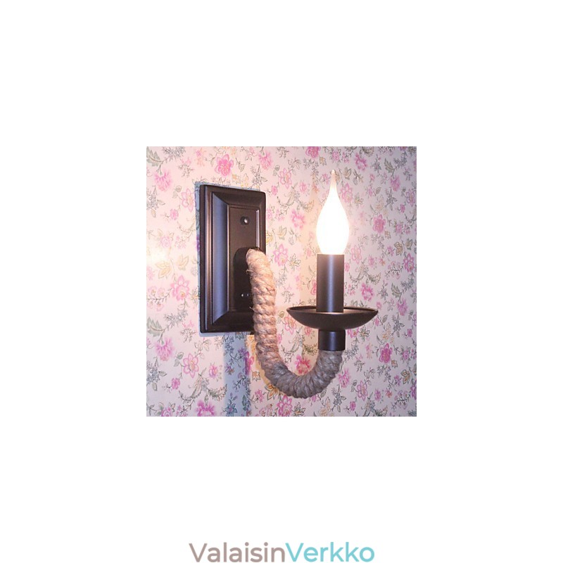 Hamppuköysi Retro-seinävalaisin Creative Personality Bar Iron-kynttilälamppu