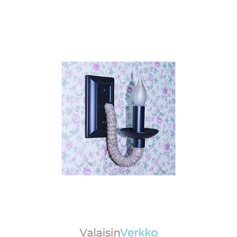 Hamppuköysi Retro-seinävalaisin Creative Personality Bar Iron-kynttilälamppu