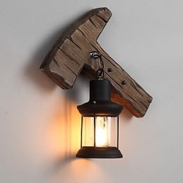 Single Head Industrial Vintage Retro puinen metallimaalaus värillinen seinävalaisin kotihotellin käytävälle Koristele seinävalo
