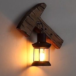 Single Head Industrial Vintage Retro puinen metallimaalaus värillinen seinävalaisin kotihotellin käytävälle Koristele seinävalo