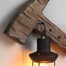 Single Head Industrial Vintage Retro puinen metallimaalaus värillinen seinävalaisin kotihotellin käytävälle Koristele seinävalo