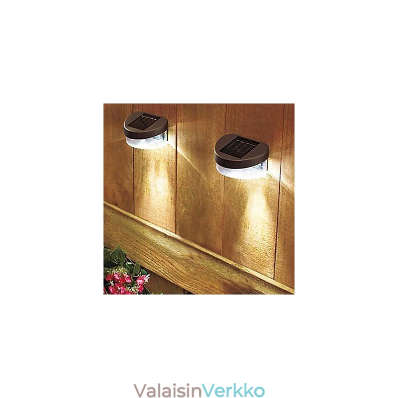 Valkoinen valo Solar Light Polku Seinä Maisema Mount Puutarha Aidan valo