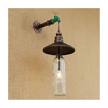 Edison Retro koristeellinen vesipiippu Viinipullo Seinävalaisin Seinävalaisin Edison Retro koristeellinen vesipiippu Viinipullo Seinävalaisin Seinävalaisin