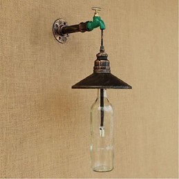 Edison Retro koristeellinen vesipiippu Viinipullo Seinävalaisin Seinävalaisin